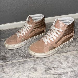 Rose gold Hightop vans
